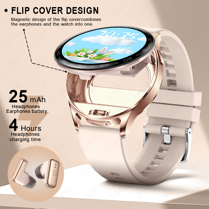 LIGE 2 In 1 TWS Headset Smart  - огляд і ціна Smartwatch Headset