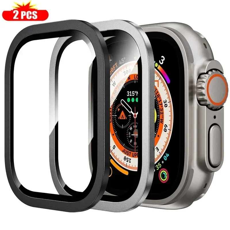 2PCS Tempered Glass for Apple  - огляд і ціна Watch Case Bumper