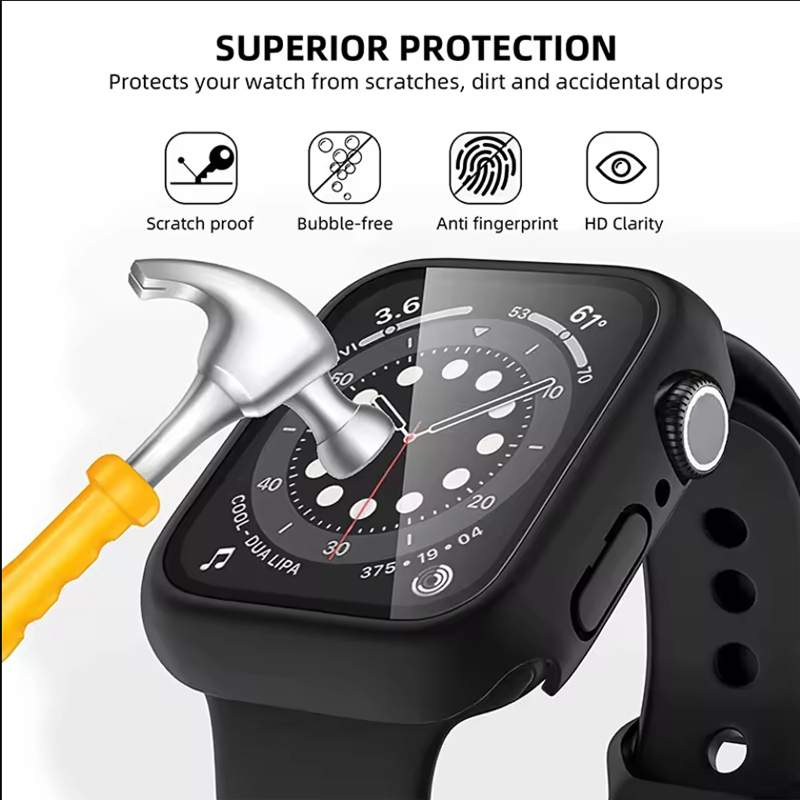 Tempered Glass+Cover For Apple - огляд і ціна Watch Case Bumper