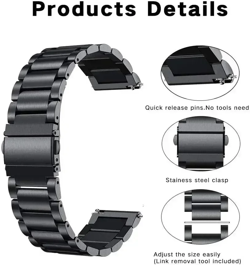 22mm Metal Stainless Steel Str - огляд і ціна Xiaomi Smartwatch S4 Accessories