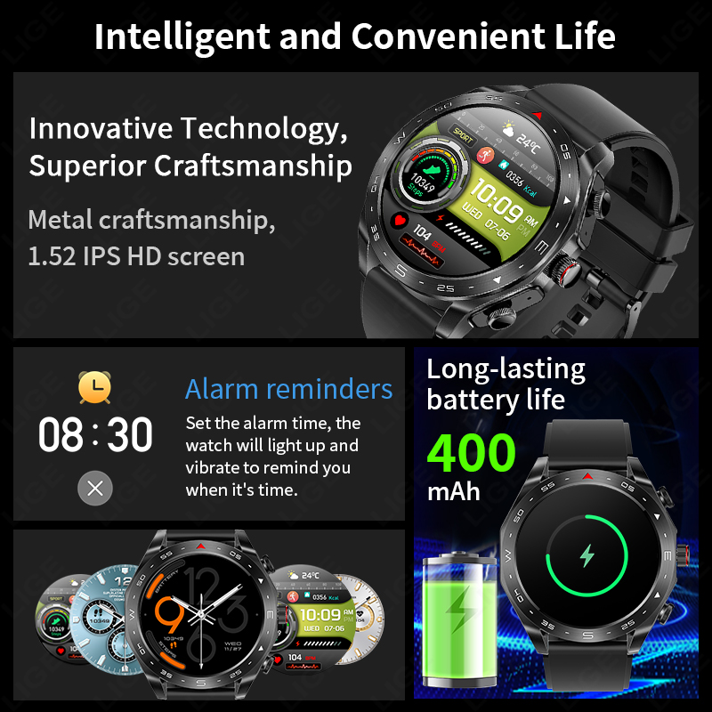 LIGE TWS 2‑in‑1 Smart Watch wi - огляд і ціна Smartwatch Headset