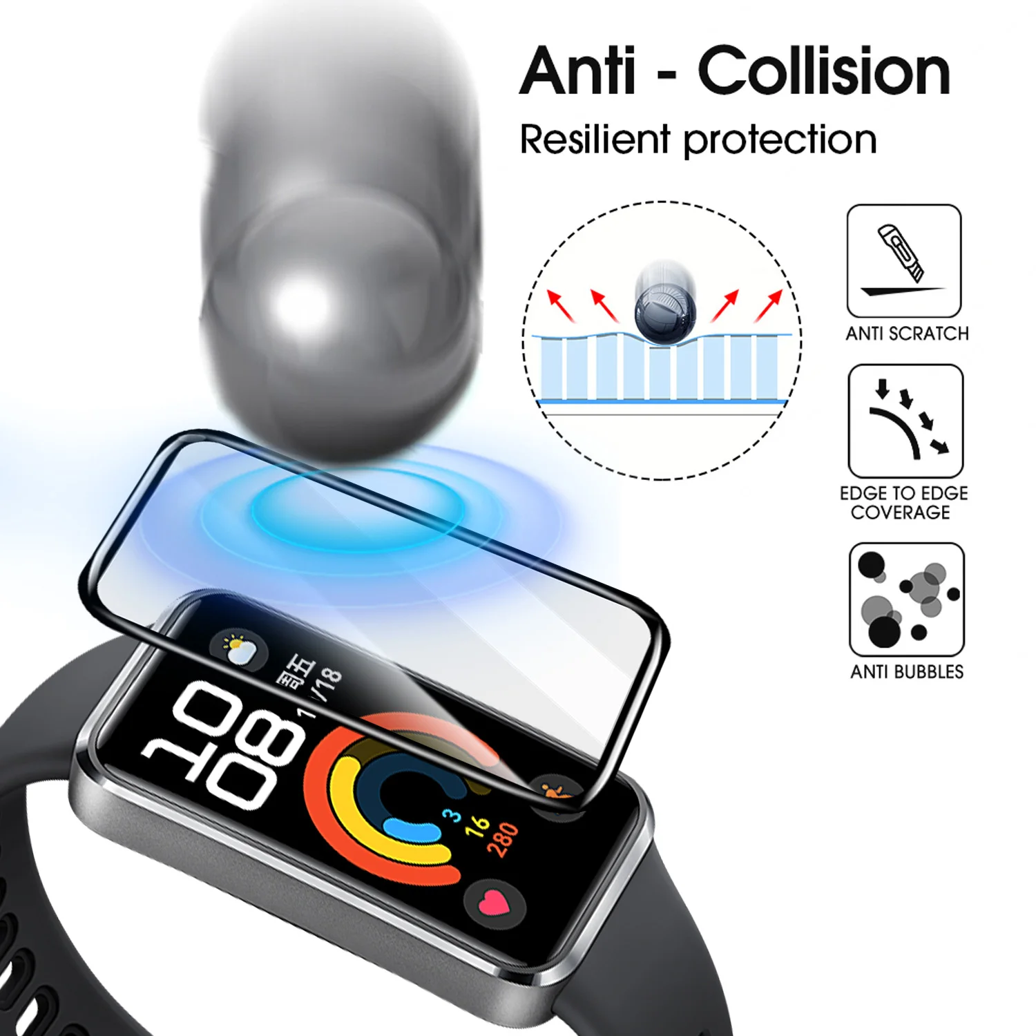 Flexible Screen Protectors for - огляд і ціна Huawei Smartwatch Accessories